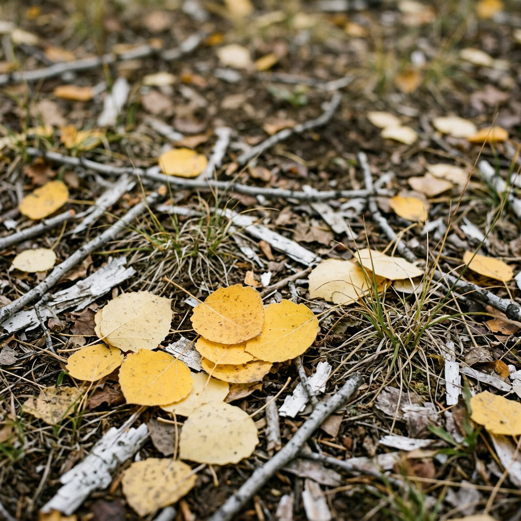 Aspen grove floor — what the ground looks like where Aspen Bolete fruits