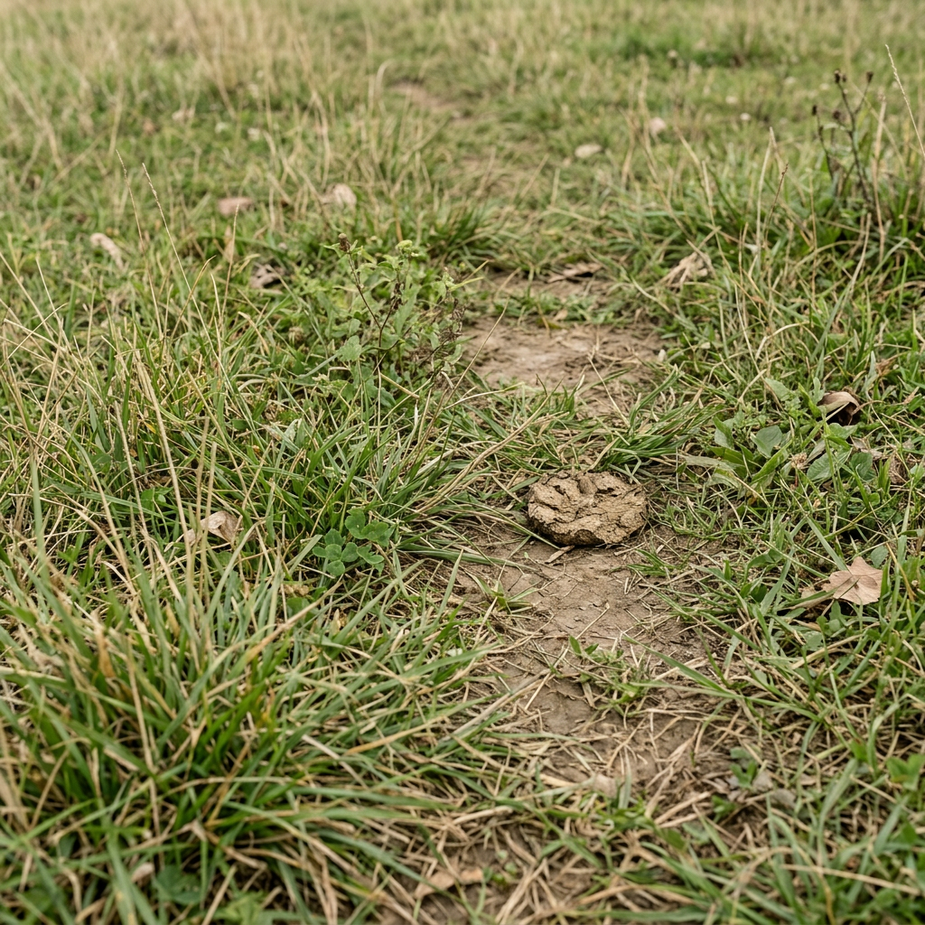 Open pasture grass — what the ground looks like where Parasol Mushroom fruits